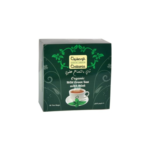 شاي أخضر بالنعناع عضوي ٥٠ كيس